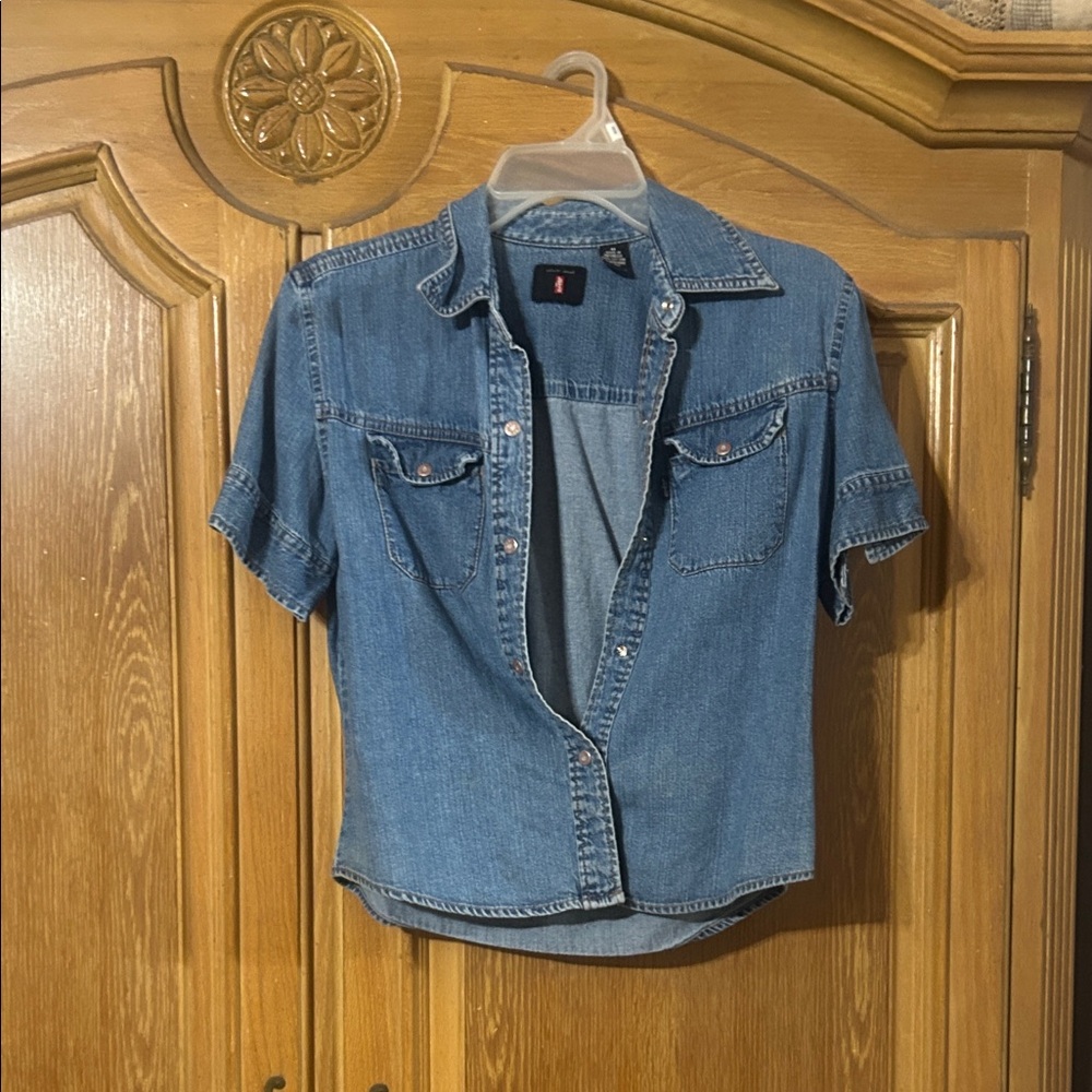 Levi's Blue Button Down Denim Shirt